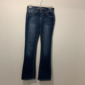 Wallflower 5 detailed button pockets blue jeans